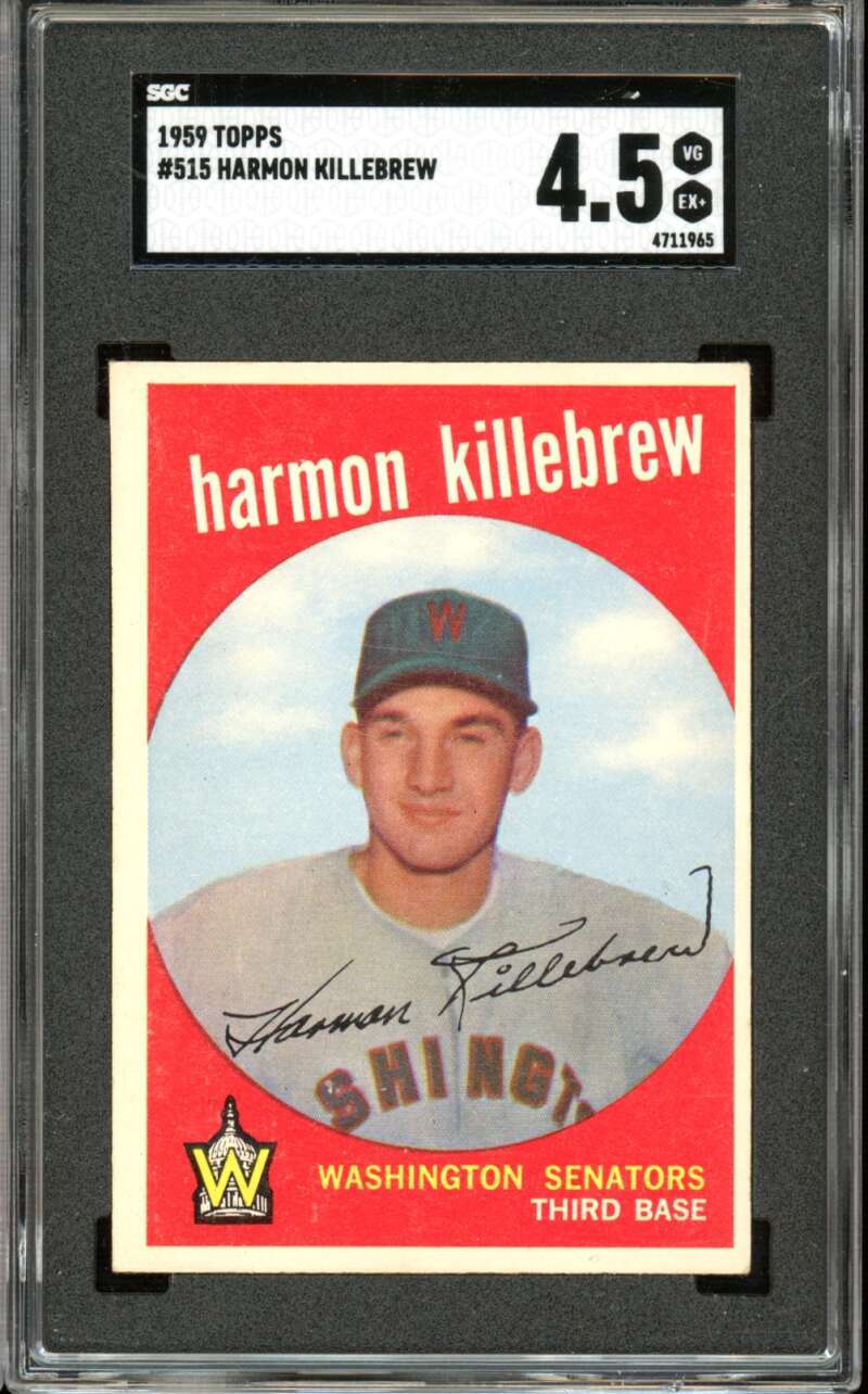 1959 Topps High #515 Harmon Killebrew Senators SGC 4.5 VG-EX+