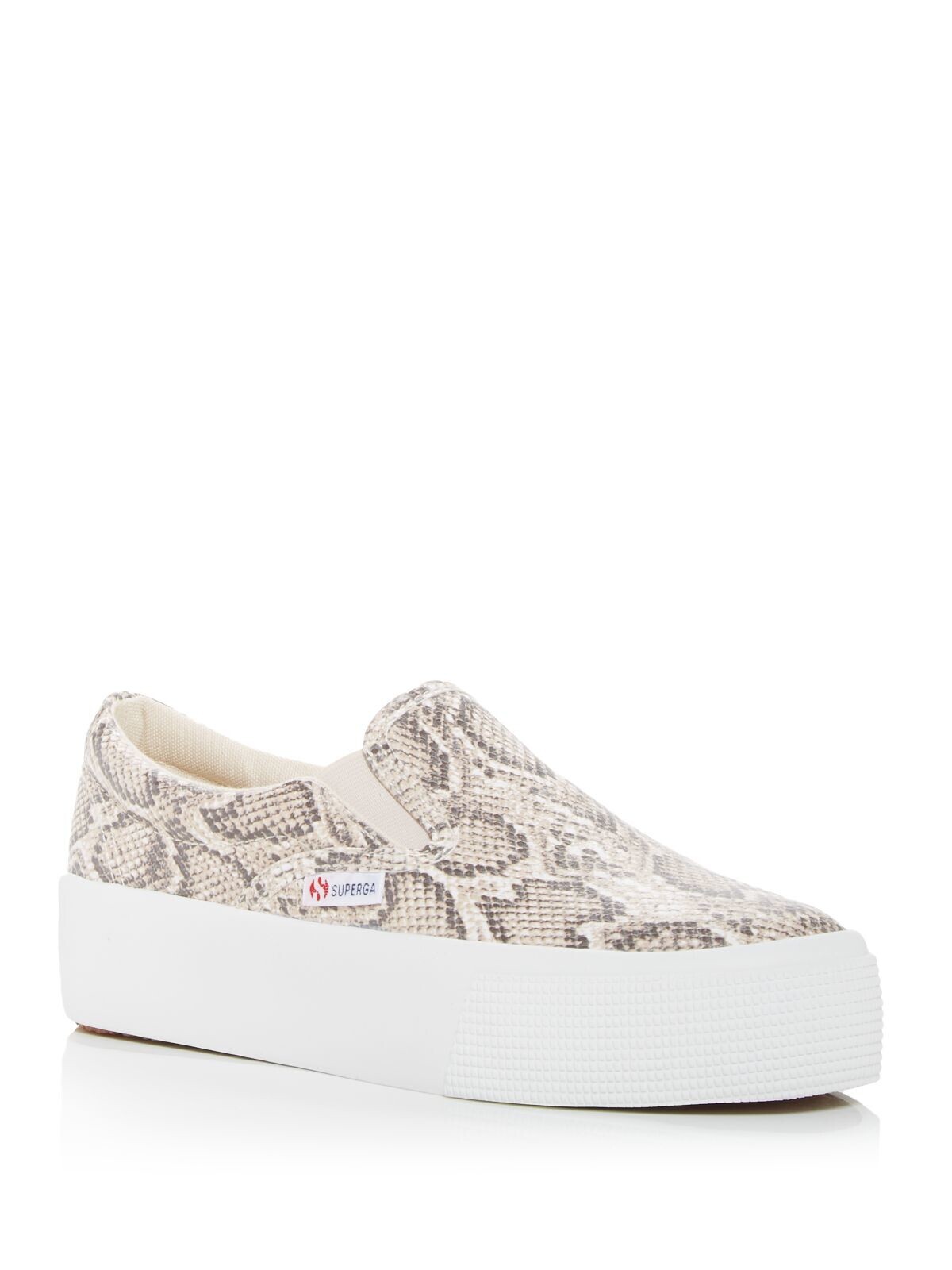 SUPERGA Женские бежевые кроссовки Snake 2306 на платформе без шнуровки с круглым носком размер 41 2690₽