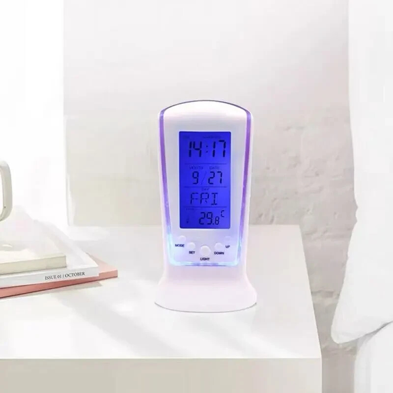 510 Mini Small Alarm Clock, Led Luminous Music , Mute Lazy Electronic