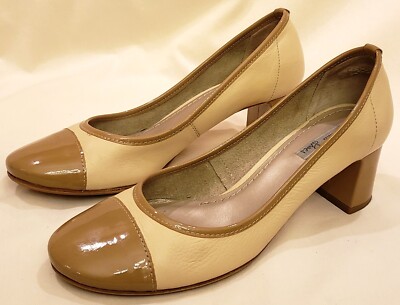 Tosca Blu Italy Heeled Shoes Size-EU 38/US~8 Beige/Ivory Leather