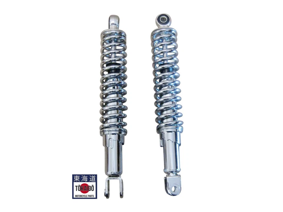 2x amortisseur chromé la paire pour Honda Scrambler CL350 K0-K5 de 1968-1973 - Photo 2/4