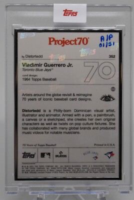 TOPPS PROJECT 70 VLADIMIR GUERRERO JR. BY DISTORTEDD - AP 1/51