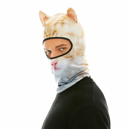 Animal Balaclava Face Mask Breathable Snowboard Cat Dog Helmet Liner Sik Mask - Picture 20 of 33
