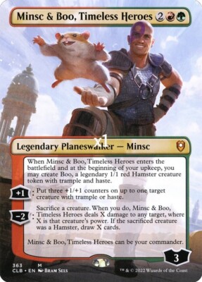 MTG Borderless CMR Battle for Baldurs Gate CLB Minsc & Boo, Timeless Heroes MINT