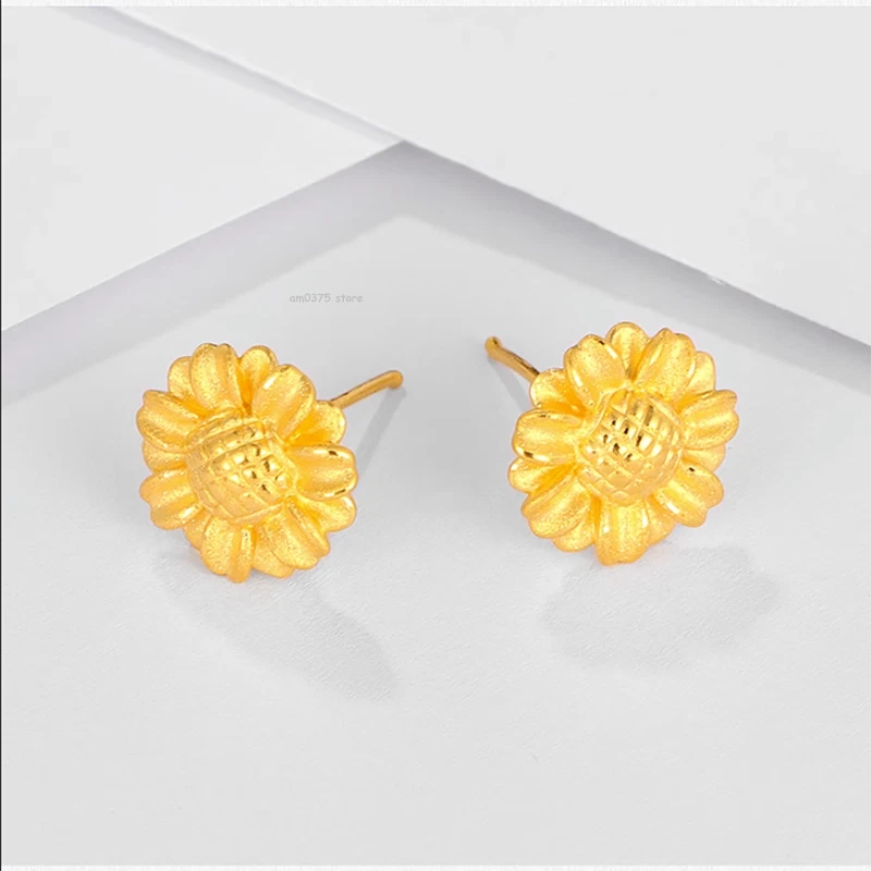 Sunflower gold earrings deals