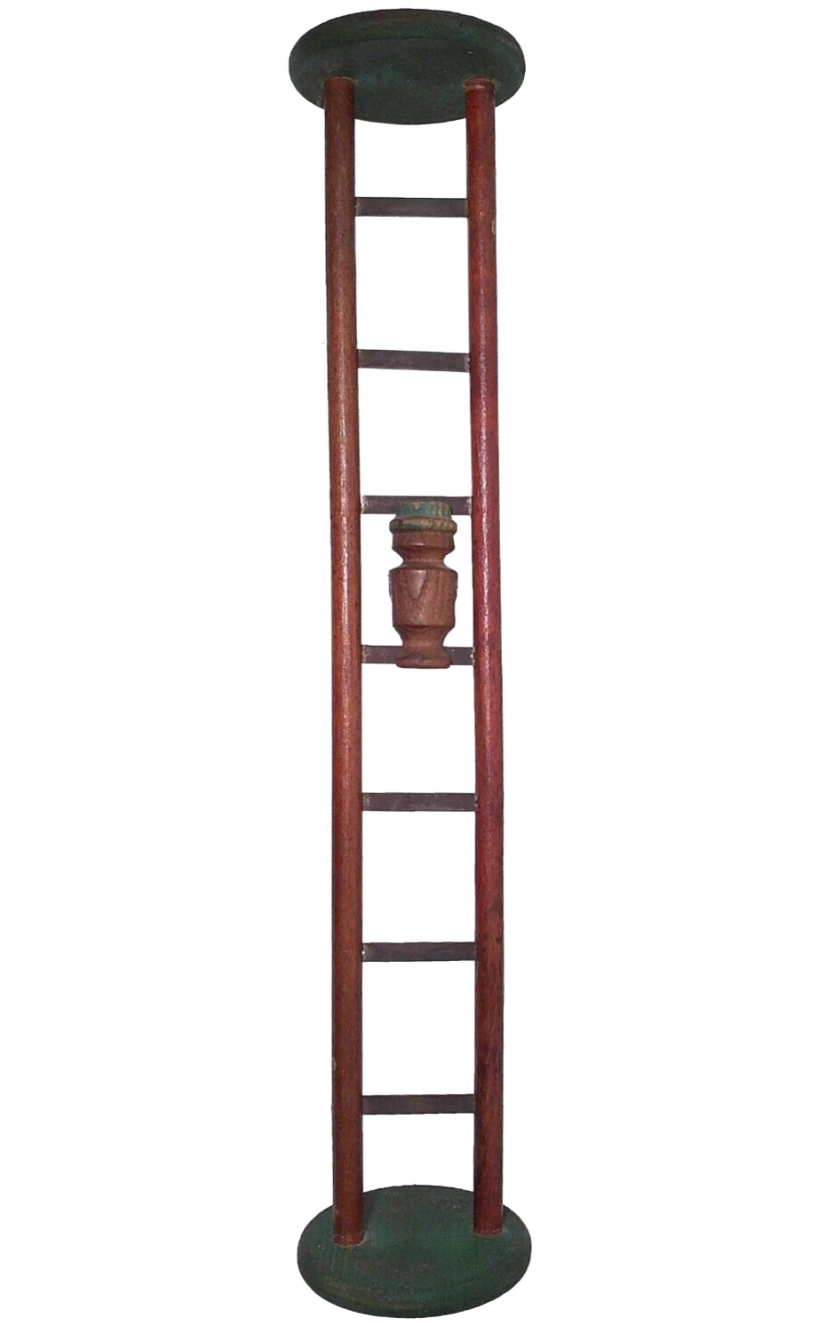 RARE 'TUMBLING SAM' EARLY 20TH C AMERICAN VINT PAINTED WOODEN LADDER KINETIC TOY - Picture 1 of 9