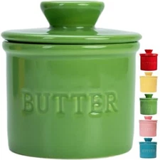 PriorityChef French Butter Crock for Counter With Water Line On Demand Spread...