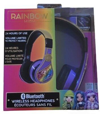eKids Rainbow High Kids Bluetooth Headphones Wireless Headphones 24HRS