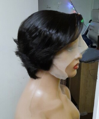 100% Brasilianisches Echthaar Bodywave Pixie Cut Lpart Lacefront Perücke 200% Dichte