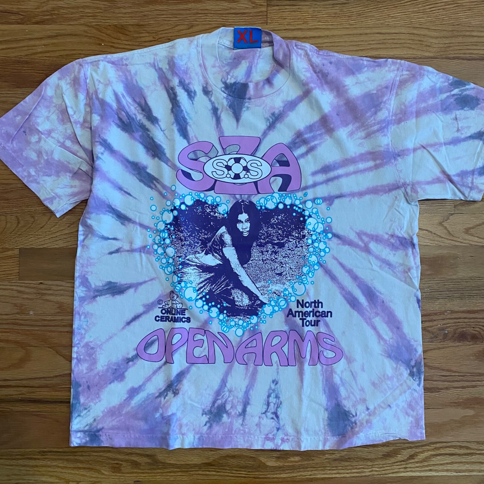 SZA x Online Ceramics SOS Tour Purple Tie-Dye XL Tee-image