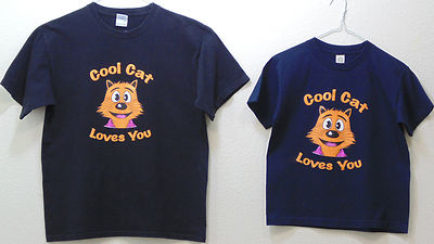 COOL CAT CLOTHES – COOL CAT SHIRT – FOR KIDS & ADULTS- BLACK -COOL