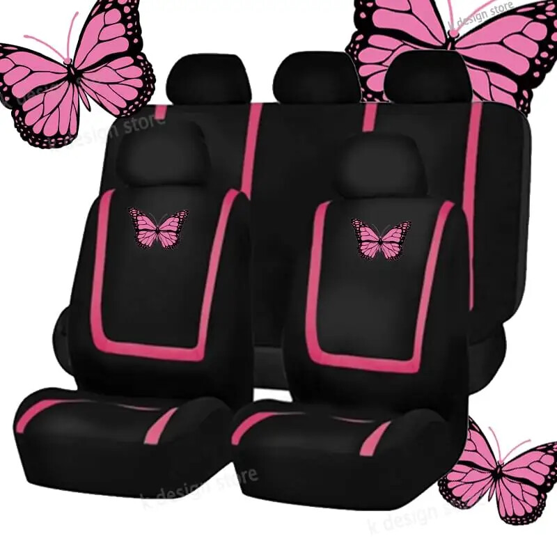 Car Seat Cover Universal Auto Flat Stretch Fabric Set Front Standard Automobile-image