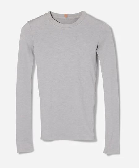 Женская футболка с длинным рукавом Lunya Womens Restore Base, серая, X-Small