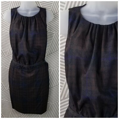 Stile Benetton Dress Size XS Sheath Wool Blend Career party plaid Professional