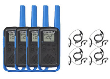 Motorola Talkabout T270 Two Way Radio FRS Walkie Talkies with Earpieces 4 Pack