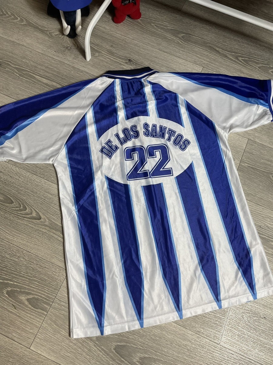 マラガ　MALAGA CLUB L size Vintage Malaga CF De Los Santos 22 Soccer Jersey Size M