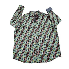 NWT Cremieux Floral Skull Button Down Stretch Shirt 4XT