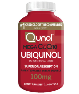 Qunol CoQ10 Mega Ubiquinol Supplement - 120 Softgels