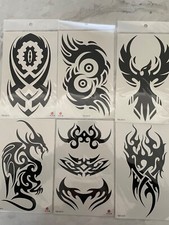 6 pcs temporary waterproof tattoo stickers