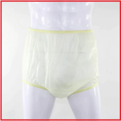 KINS Blue Vinyl Plastic Pants – Reusable & Waterproof Diaper Covers For Adults (Unisex)