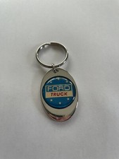 Ford Trucks Keychain Lightweight Metal Chrome Style Finish Ford Key Chain Blue