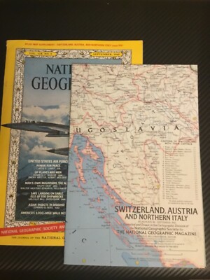 National Geographic September 1965w/Map, U.SAir Force, Space Walk, Alps, Insects