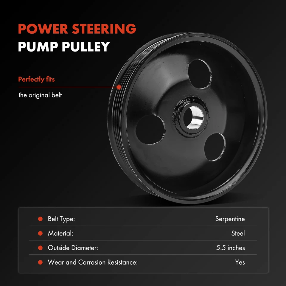 Power Steering Pump Pulley for Chevrolet Cavalier 1992-2002 Oldsmobile Pontiac - Image 3 of 4