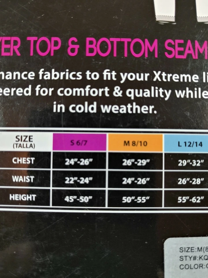 NIÑAS Top y Pantalones Capa Base 2 PIEZAS MEDIO 8/10 GRIS Live Xtreme Térmico Secado Rápido Foto 4 de 4