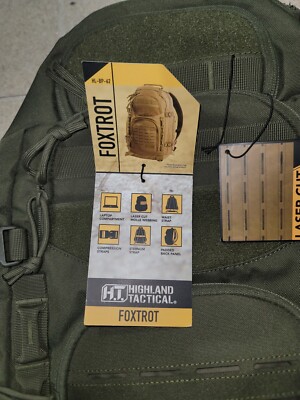 Highland Tactical Foxtrot Heavy Duty Backpack USA NWT Green | eBay