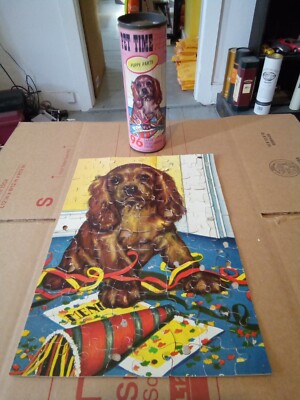 Vintage  HG Jigsaw Puzzle  10'' 14'' 96 Pieces Pet Time Pre-owned