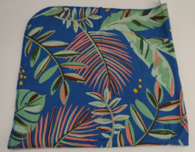 Cloud Island  Baby Receiving Blanket Flannel 29'' x 30'' Deep Blue Ferns Leaves