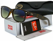 Ray-Ban New Wayfarer Matte Havana l Grad Blue Green Polar Mir RB2132 894/76 55mm