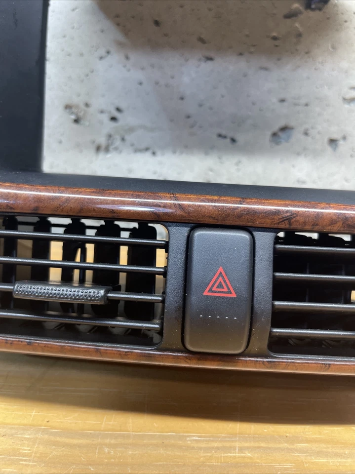 02-06 OEM Honda CR-V consola central aire acondicionado radio ventilación bisel moldura grano de madera raro Foto 3 de 4