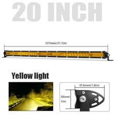 10" 20" 30" Slim LED Work Light Bar Offroad Driving Combo Flood Spot ATV SUV 4WD