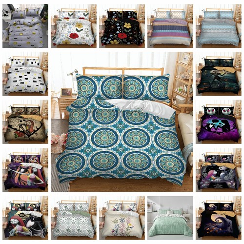 Floral Soft Doona Duvet Cover Bedding Set Pillowcases Double King Size