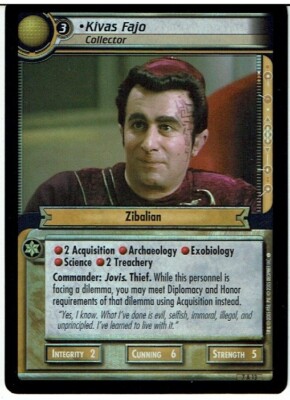 STAR TREK CCG 2E STRANGE NEW WORLDS ARCHIVE FOIL KIVAS FAJO 7A13 ex