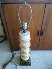 MCM Asian Crackle Pagoda Table Lamp — photo 2