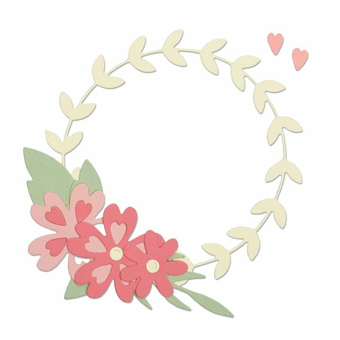 Sizzix Thinlit Die Floral Wreath : 663377