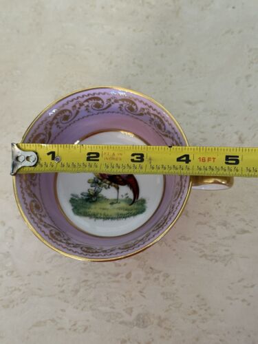 2 Gorgeous Copeland Spode Tea Cup & Saucer Sets Chelsea Birds Lilac & Gold - Picture 15 of 16