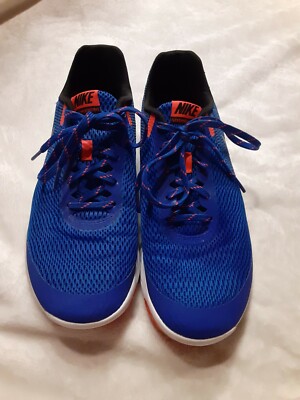neon orange and blue nikes