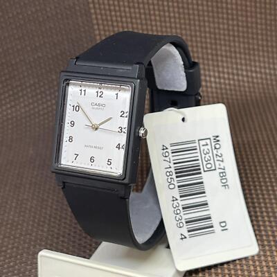 Casio MQ-27-7B Classic Quartz Analog Black Resin Square Analog