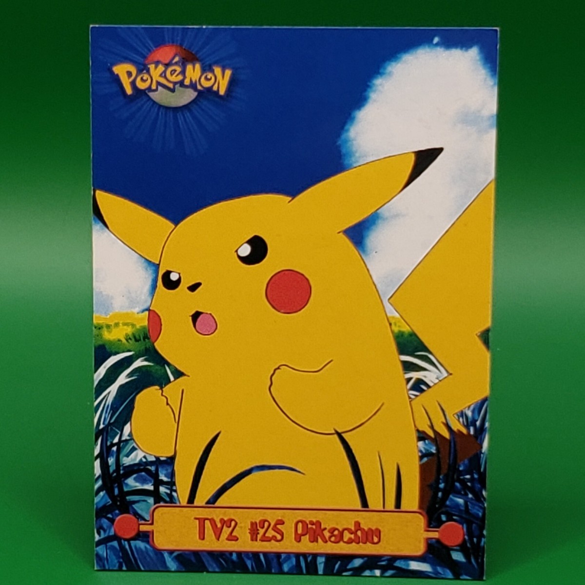 Topps Series 1 1999 TV Animation Ed #25 PIKACHU TV2 Pokemon