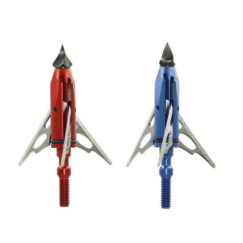 Stealth Strike 3 Mechanical 100 Grain Broadheads Expandable Red Arrowheads - Picture 5 of 6