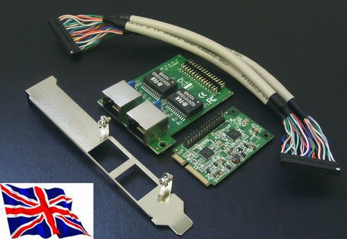 Mini PCI Express PCIe Gigabit Ethernet x2 Network Adapter NIC Card - 第 1/4 張圖片