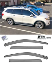 EOS Visor For 16-22 Honda Pilot JDM Mugen Style Side Window Visors Rain Guards