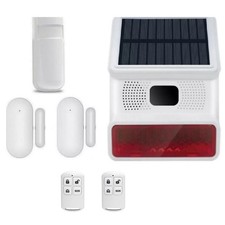 Rechargeable Solar Wireless Home Security DIY burglar Alarm system Detector