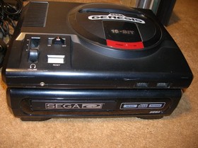 sega cd model 1 w/genesis and games