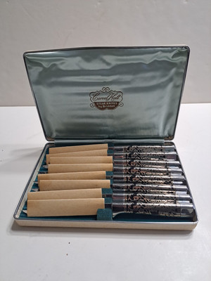 Vintage Carvel Hall Steak Knives By Briddell Set of 8 Sterling Handle Overlays