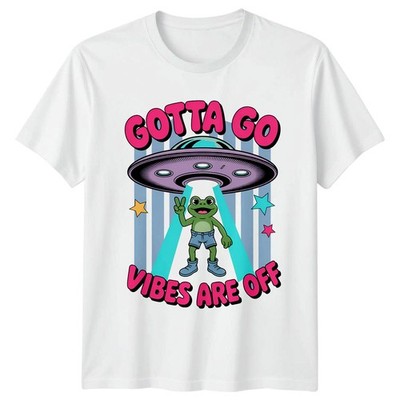 Gotta Go Vibes Are Off T-Shirt Aesthetic Frog Space Geburtstag Geschenk für Ihn