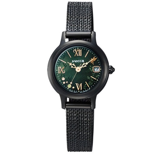 Unused CITIZEN wicca KH4-947-41 Green Solar Women's Watch in Box